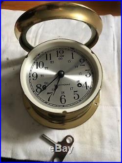 Vintage Seth Thomas Brass Maritime Ship's Bell Clock 1004 CORSAIR-W E537-000
