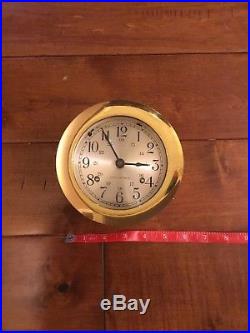 Vintage Seth Thomas Corsair E537-000 Maritime Ships Bell Brass Clock