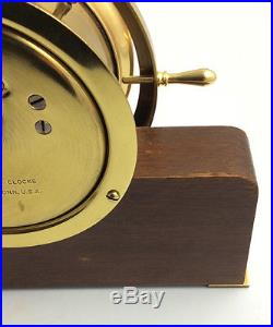 Vintage Seth Thomas Helmsman nautical ships bell clock Made in USA Conn