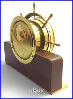Vintage Seth Thomas Helmsman nautical ships bell clock Made in USA Conn