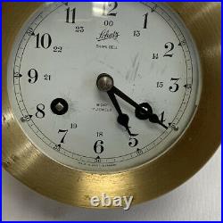 Vintage Shatz Ship's Bell Clock 8 Day 7 Jewel Made In West Germany Brass