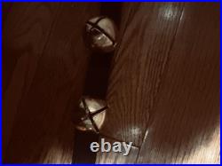 Vintage Sleigh Bells, Or Horse Bells. 60 Long, 16 Large 1.5 Brass Bells