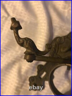 Vintage Solid Brass Bell Ringing withAngle 17 X 7-1/4 X 8-1/4 (bell 5-1/2 Dia)