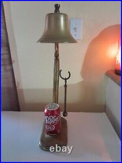 Vintage Solid Brass Hanging Nautical Bell withStriker Bar Pub Over 13 Lbs