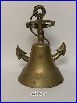 Vintage Solid Brass Large Sailor Ship Bell. Antique Brass Ship Bell. Brass Sailor