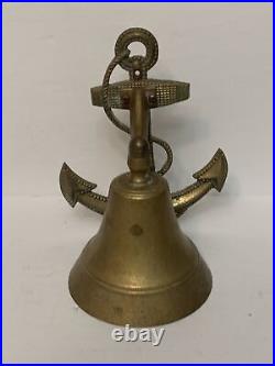 Vintage Solid Brass Large Sailor Ship Bell. Antique Brass Ship Bell. Brass Sailor