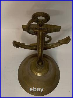 Vintage Solid Brass Large Sailor Ship Bell. Antique Brass Ship Bell. Brass Sailor