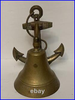 Vintage Solid Brass Large Sailor Ship Bell. Antique Brass Ship Bell. Brass Sailor