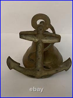 Vintage Solid Brass Large Sailor Ship Bell. Antique Brass Ship Bell. Brass Sailor