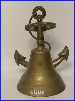 Vintage Solid Brass Large Sailor Ship Bell. Antique Brass Ship Bell. Brass Sailor