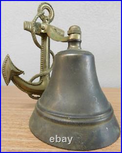 Vintage Solid Brass Large Sailor's Bell Antique Rare