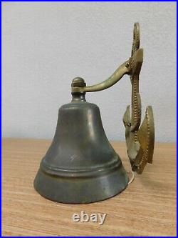 Vintage Solid Brass Large Sailor's Bell Antique Rare
