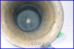 Vintage Solid Brass Ship Fog Nautical Maritime Fire /Fog Bell 9inx12in 25lbs