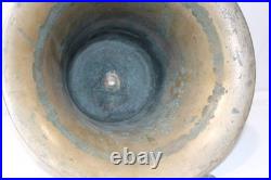 Vintage Solid Brass Ship Fog Nautical Maritime Fire /Fog Bell 9inx12in 25lbs