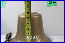Vintage Solid Brass Ship Fog Nautical Maritime Fire /Fog Bell 9inx12in 25lbs