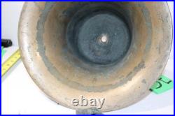 Vintage Solid Brass Ship Fog Nautical Maritime Fire /Fog Bell 9inx12in 25lbs