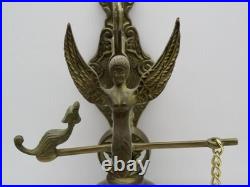 Vintage Solid Brass Wall Door Bell with Angel