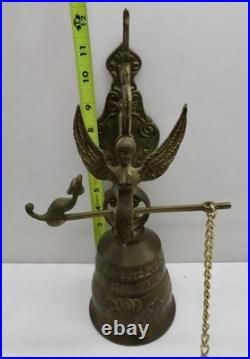 Vintage Solid Brass Wall Door Bell with Angel