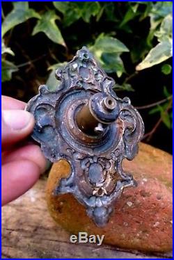Vintage Solid Old Brass Decorative Push Bell Plate Project Replacement
