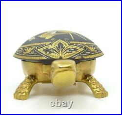 Vintage Spanish BOJ Eibar Turtle Desk Bell Damascene Torero Matador Bull Fighter