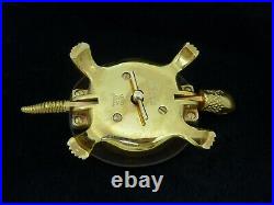 Vintage Spanish BOJ Eibar Turtle Desk Bell Damascene Torero Matador Bull Fighter