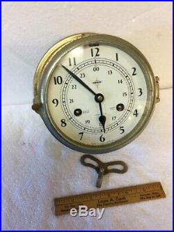 Vintage Swift & Anderson Ships Bell 8 Day Brass Clock Made In Germany By Schatz