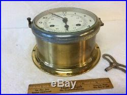 Vintage Swift & Anderson Ships Bell 8 Day Brass Clock Made In Germany By Schatz