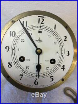 Vintage Swift & Anderson Ships Bell 8 Day Brass Clock Made In Germany By Schatz