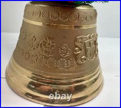 Vintage Swiss Brass Cow Bell With Wood Cow Mount Gusset Uetendorf Giesserel