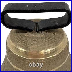 Vintage Swiss Gusset AG Uetendorf Brass Cowbell Chalet Dinner Bell Alpine Decor