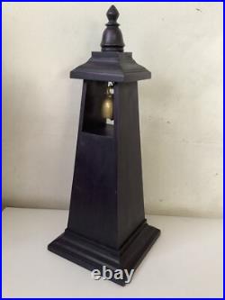 Vintage Thailand Buddhist brass bell on the wood tower stand