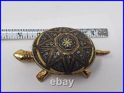 Vintage Turtle Bell Boj Eibar Espana Brass Hotel Bell Wind Up Beautiful Working
