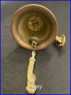 Vintage USN Navy Brass Nautical Bell (6 in Diameter) RARE! Great Patina