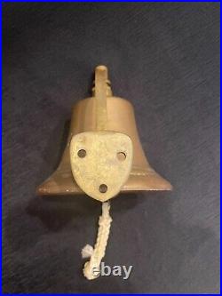 Vintage USN Navy Brass Nautical Bell (6 in Diameter) RARE! Great Patina