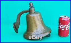 Vintage USN US NAVY Naval Bronze Brass Ship Bell w mounting bracket