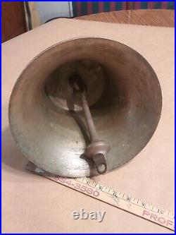 Vintage U. S. N. Brass Bell 11 x 10 25lb