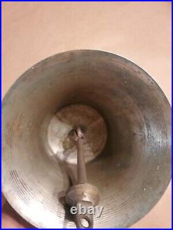 Vintage U. S. N. Brass Bell 11 x 10 25lb