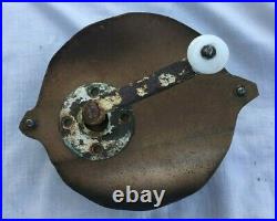 Vintage Victorian Hand Crank Door Bell brass and cast iron