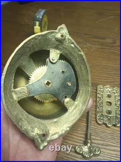 Vintage Victorian Style Brass Manual Mechanical Door Bell Ringer