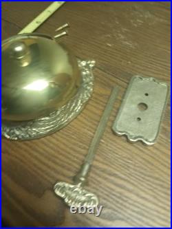 Vintage Victorian Style Brass Manual Mechanical Door Bell Ringer