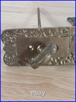 Vintage Victorian Style Brass Manual Wind Mechanical Door Bell Ringer Home works