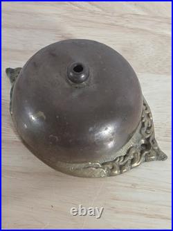 Vintage Victorian Style Brass Manual Wind Mechanical Door Bell Ringer Home works