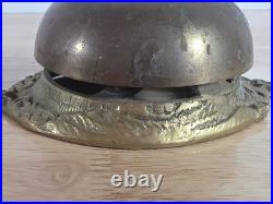 Vintage Victorian Style Brass Manual Wind Mechanical Door Bell Ringer Home works