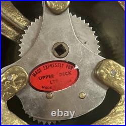 Vintage Victorian Style Brass Manual Wind Mechanical Door Bell Upper Deck No Key