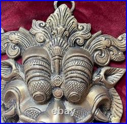 Vintage Wall Mount Brass Door Knocker Monastery Bells with Chain