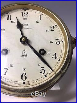 Vintage West German Schatz Royal Mariner Ships Bell Clock