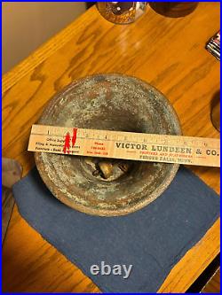 Vintage antique 7-3/4 bronze church bell Spanish Colonial Mission 1811