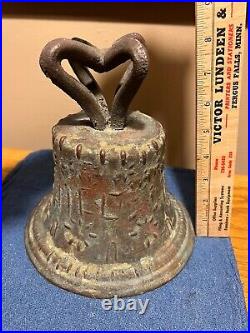Vintage antique 7-3/4 bronze church bell Spanish Colonial Mission 1811