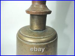 Vintage brass Bell School Teacher / Church / farm / Wood handle Bell 10 x 5.5