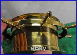 Vintage brass Seth Thomas Helmsman Ships Clock E537-001 ship bell chime works